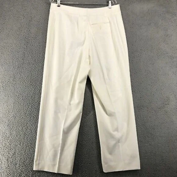 Liz Claiborne Womens Dress Pants Size 12/14? Ivory Straight Leg Hi-Rise Career - Picture 9 of 9